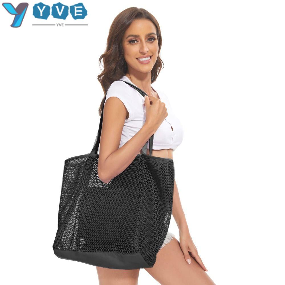 Túi Xách Lưới Sức Chứa Lớn Màu Đen Di Động Kèm Ngăn Đựng Đồ Tiện Dụng Cho Gia Đình / Dã Ngoại