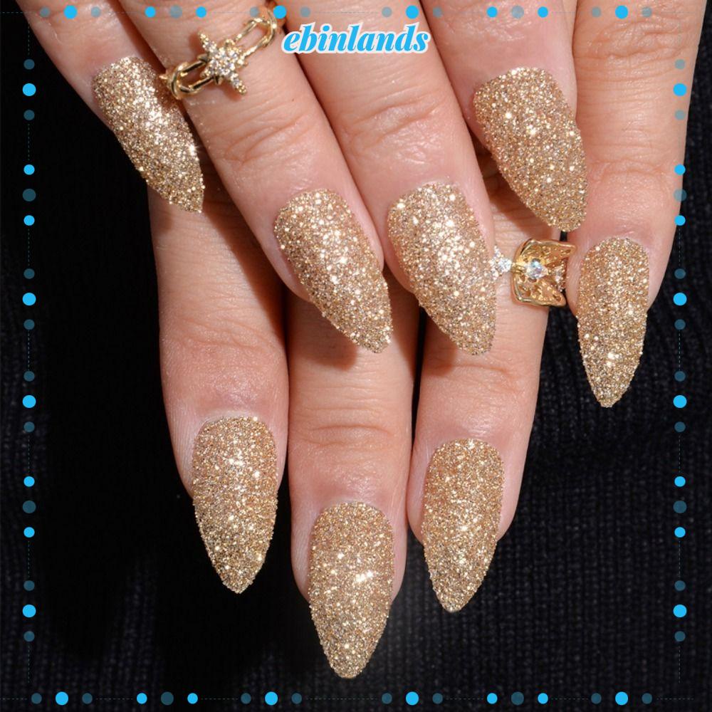 Bộ 24 Móng Tay Giả Màu Cầu Vồng Có Thể Tháo Rời