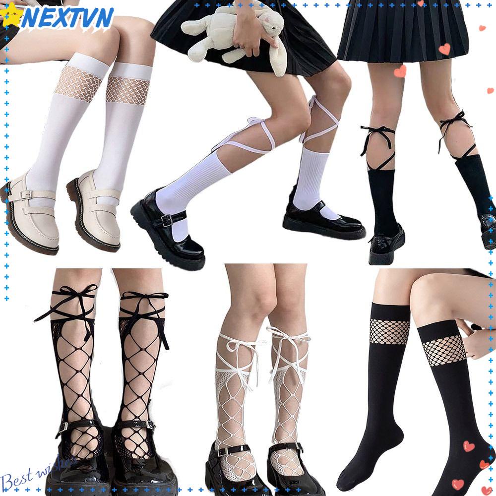 Vớ Lưới Đan Chéo Siêu Mỏng Giữ Ấm Chân Phong Cách Lolita Cho Nữ