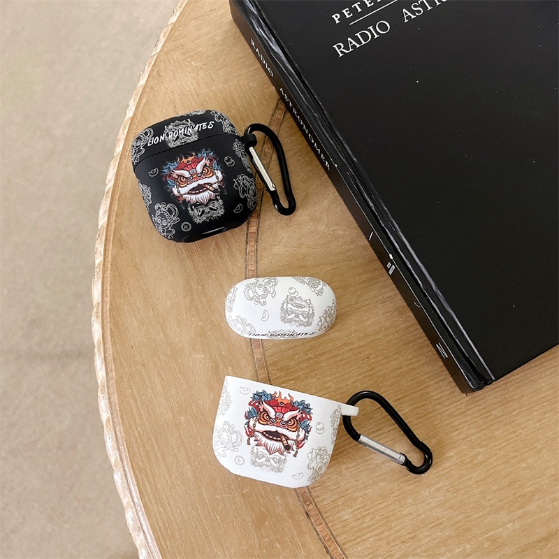 Vỏ Bảo Vệ Hộp Sạc Tai Nghe Bluetooth Không Dây Bằng tpu Mềm Nhám Hình Sư Tử Hoạt Hình Cho Baseus W04 2023