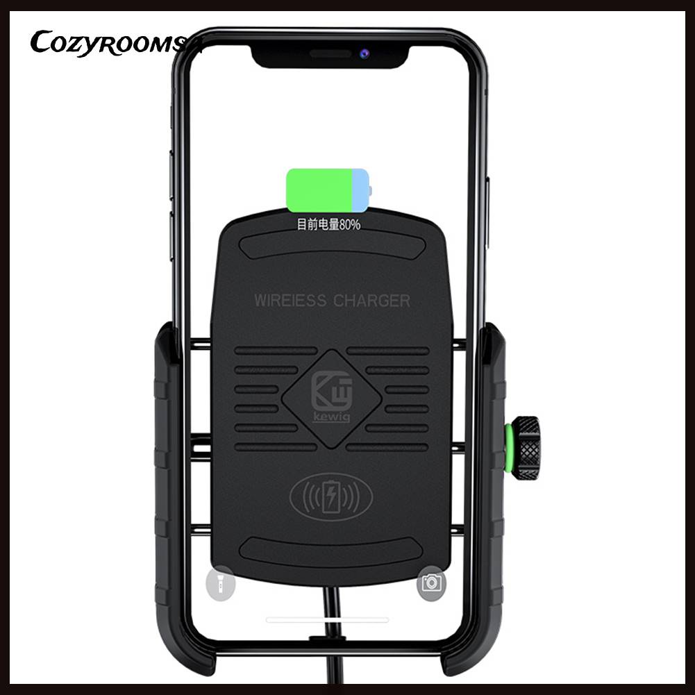 Giá Đỡ Điện Thoại Kiêm Sạc Không Dây 12-24V 15W Cho iPhone Android 4.5-7 Inch