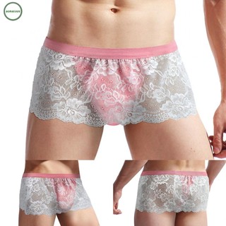 New Coming~Delicate Lace Skirted Underwear for Men Sissy Panties with G String White Briefs#Home Essentialses