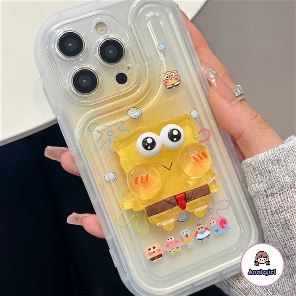 Ốp Điện Thoại TPU Mềm Hình Spongebob 3D Cho IPhone 11 14 Pro Max 13 Pro Max 12 IPhone X XS XS Max XR 7 8 Plus