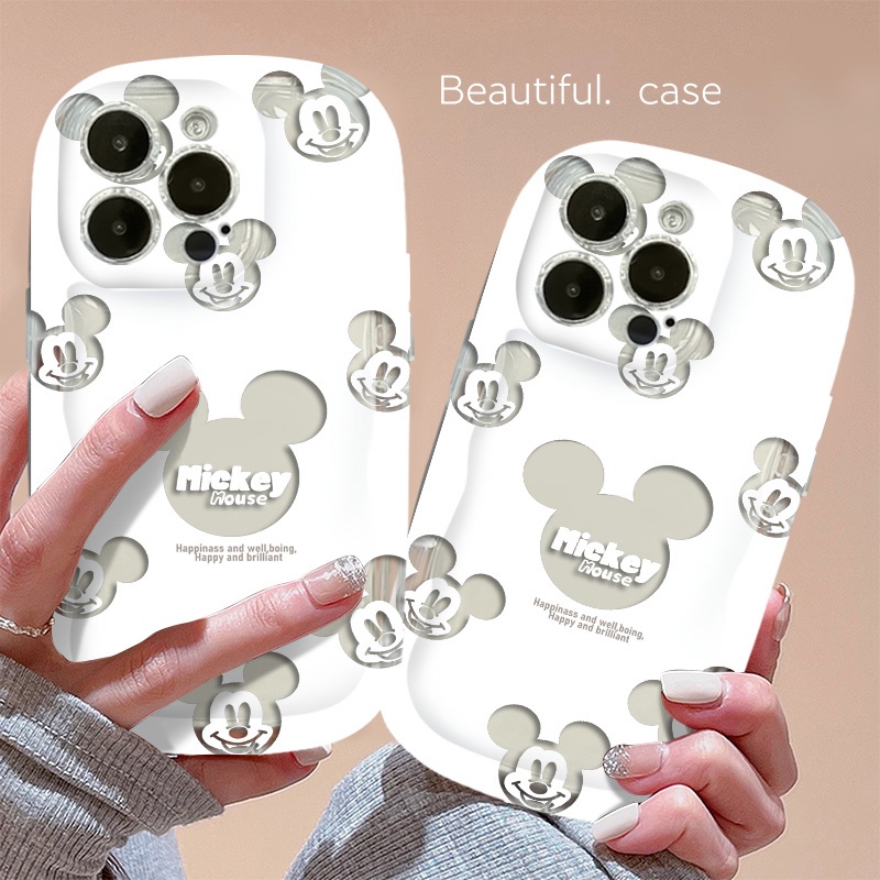 Ốp Điện Thoại Silicone Mềm Trong Suốt Chống Sốc In Hình Chuột Dễ Thương Cho IPhone 14 13 12 11 Pro Max XS X XR