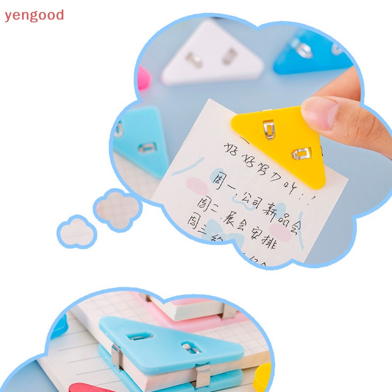 Set 10 Kẹp Giữ Ảnh Trong Suốt Hình Tam Giác Nhiều Màu Sắc