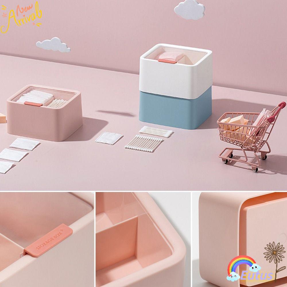 Hộp Đựng Bông Tăm Qtip Có Giá Đỡ Dán Bản Lề Chống Rỉ Sét Cho Phòng Tắm