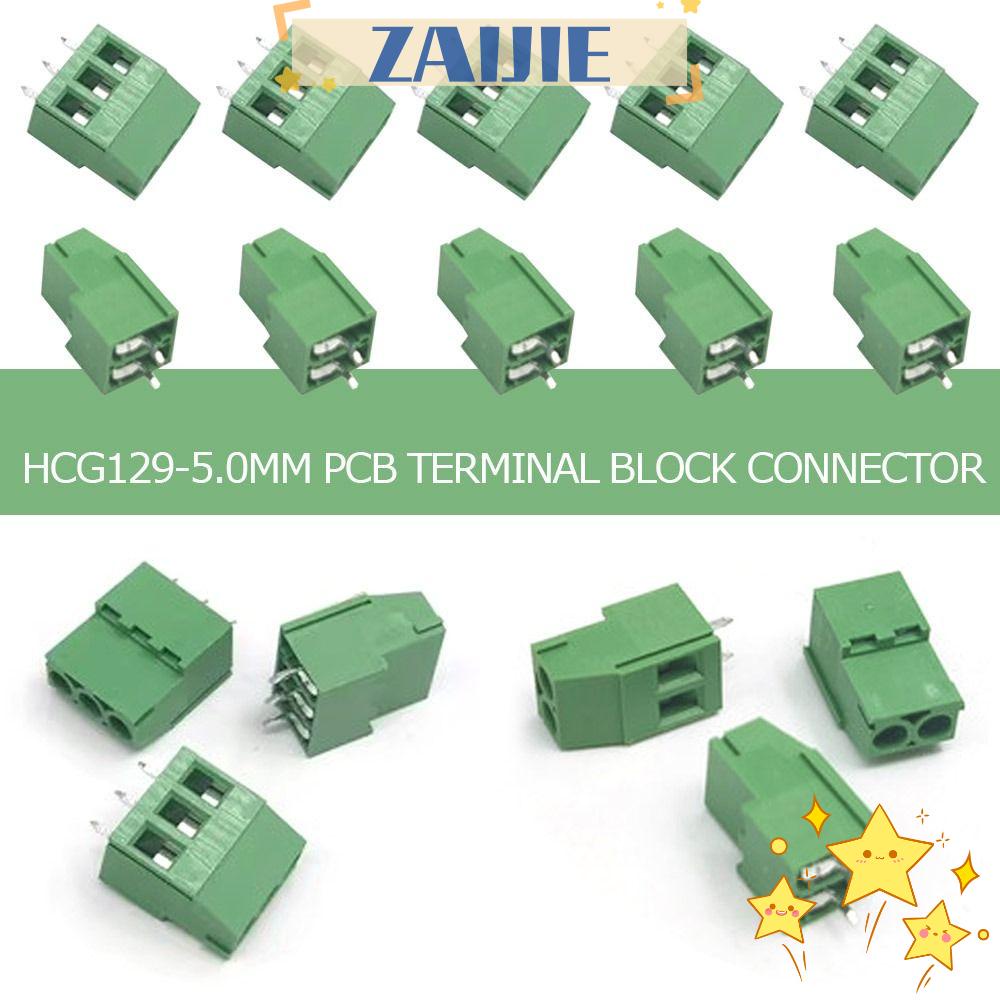 Set 24 Khối Đấu Nối Dây Điện PCB HCG129-5.0mm PCB Màu Xanh Đen Sử Dụng Cho Đường Kính 24-12AWG 2.5mm2