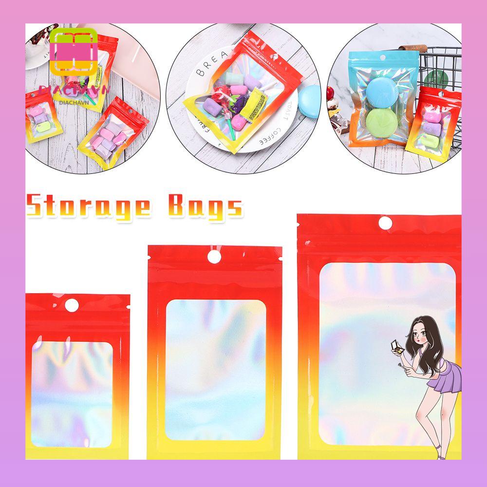 Set 20 Túi Đựng Thực Phẩm / Kẹo Màu Sắc Gradient Độc Đáo Tiện Dụng Cho Nhà Bếp