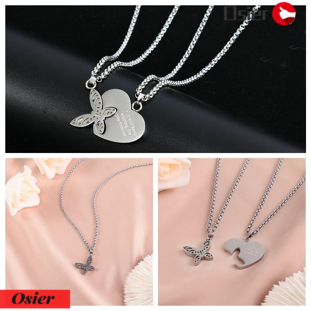 1 Vòng Cổ Choker Bằng Thép Không Gỉ Hình Trái Tim Cho Cặp Đôi
