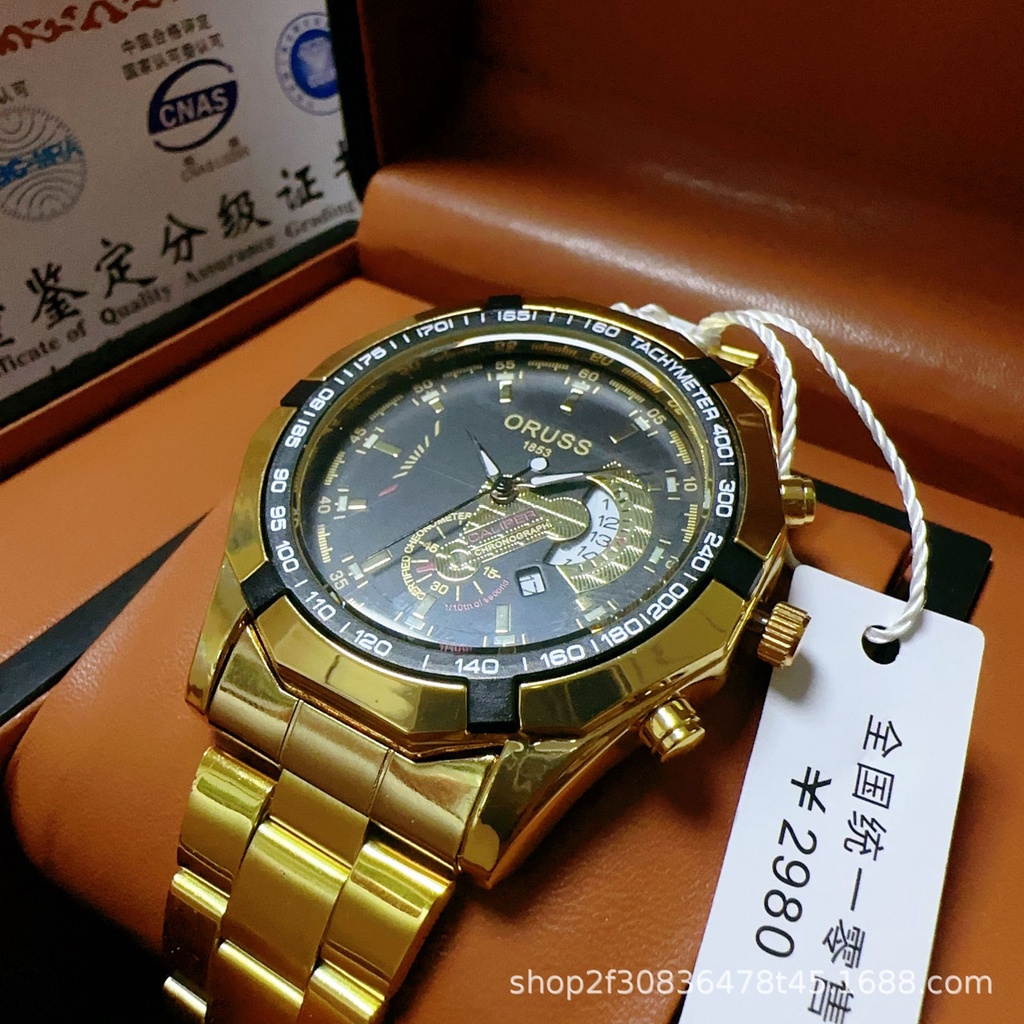 Đồng Hồ Đeo Tay Bằng Thép Chống Nước Phát Quang Cho Nam