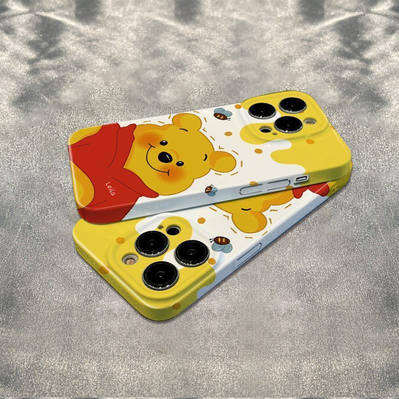 Ốp Điện Thoại Mềm Chống Sốc Hình Gấu Pooh Cho Iphone 14pro 78 max 11 12 13 0VAP