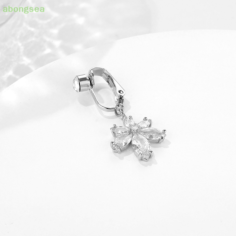 Khuyên Rốn Đính Đá Zircon Giả Bằng Thép Thời Trang Quyến Rũ Không Cần Khoan Lỗ Cho Nữ