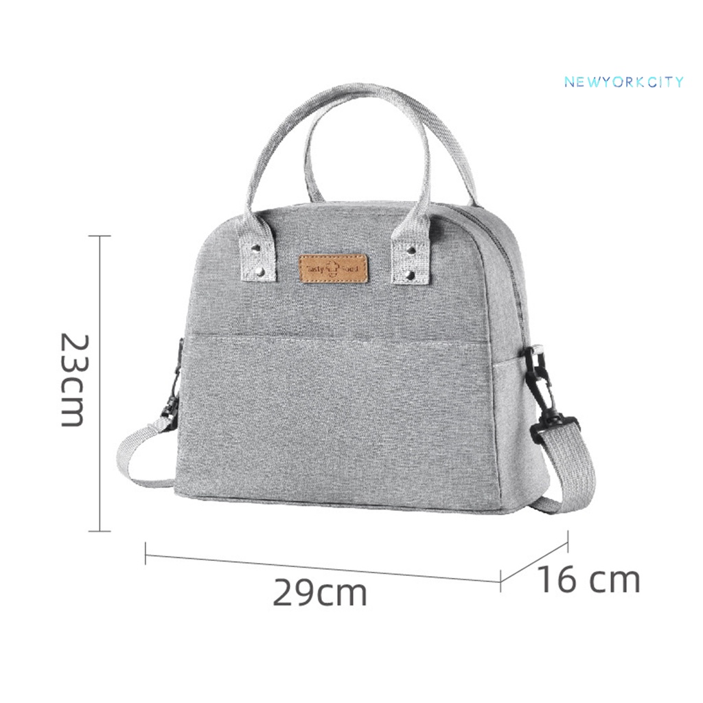 Cy-bento Túi Hộp cơm Xách Tay Bằng Vải Oxford Hai Tay Cầm Chống Nước Cách Nhiệt Sử Dụng Hàng Ngày Cho