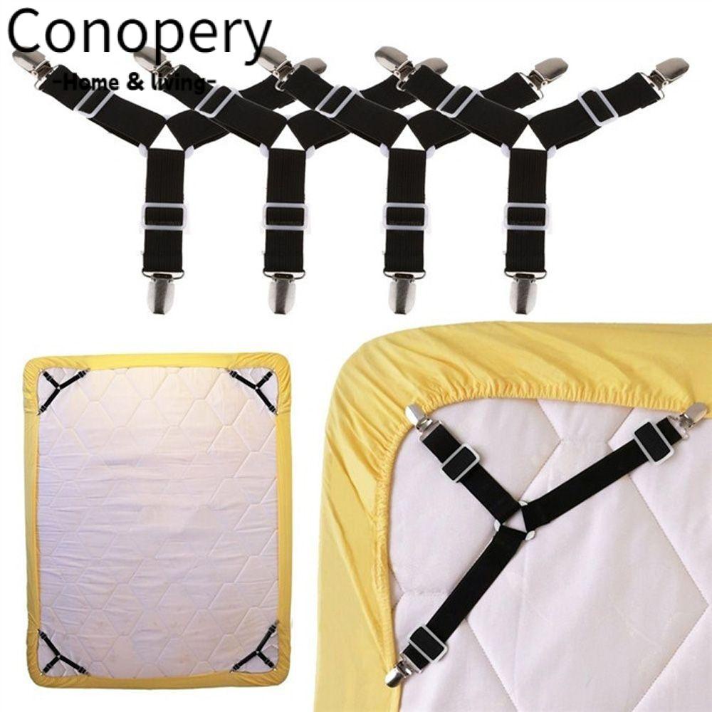 CONOPERY Set 4 dây đai kẹp cố định ga giường tiện lợi