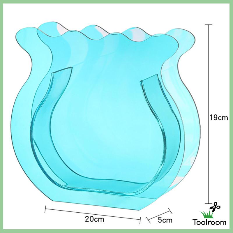 Lọ Hoa Bằng Acrylic Trong Suốt Thiết Kế Tối Giản Dùng Trang Trí