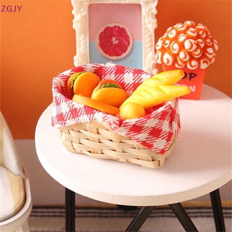 Giỏ Bánh Mì Hamburger Tỉ Lệ 1: 12 Trang Trí Nhà Búp Bê Mới