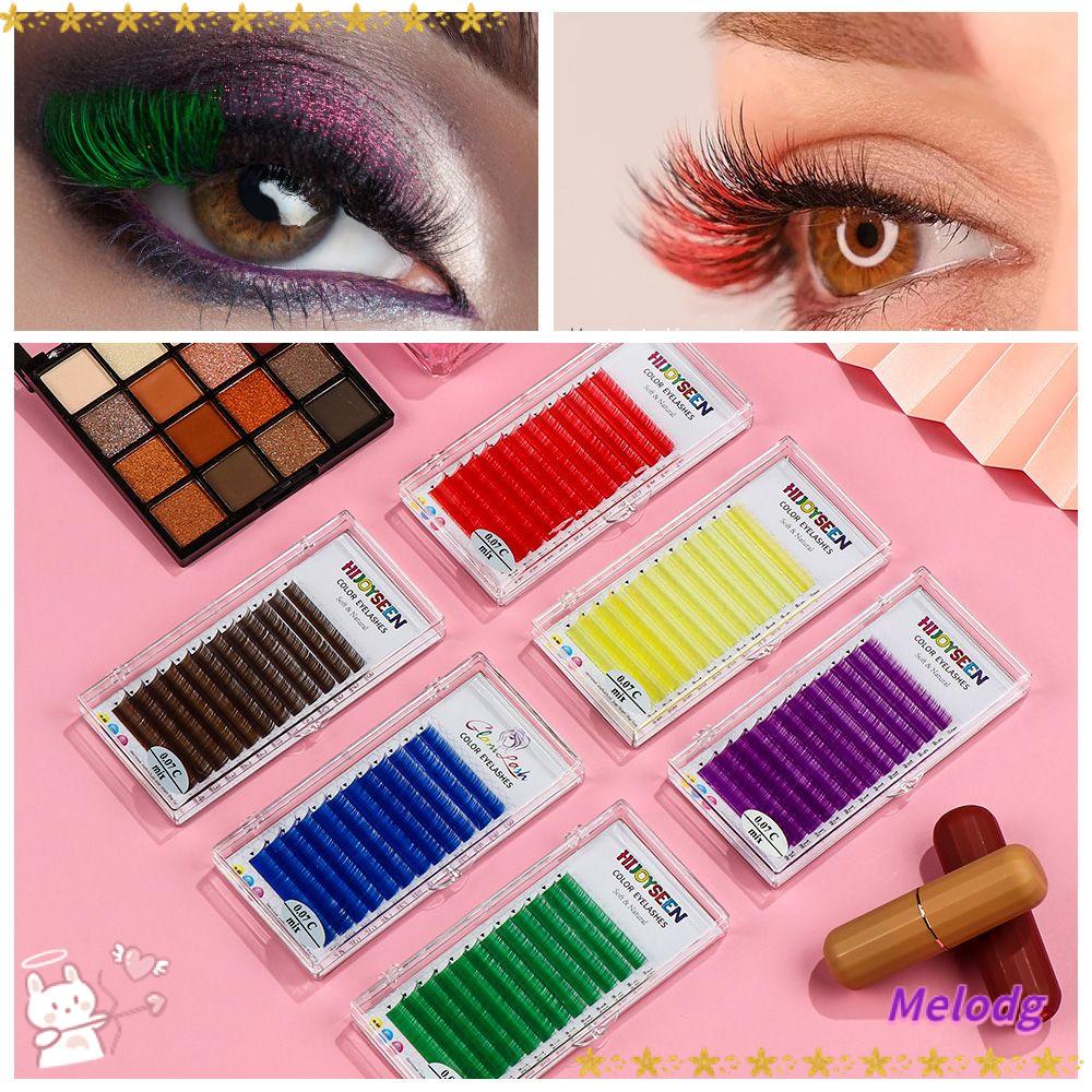 MELODG Lông Mi Giả 0.07 / 0.10mm Nhiều Màu Sắc Tùy Chọn