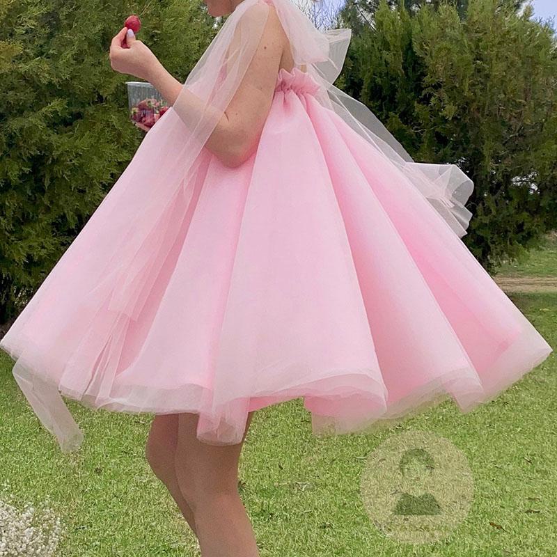 Đầm Dáng Chữ A Không Tay Phối Vải Tuyn Thời Trang Mùa Hè Cho Nữ