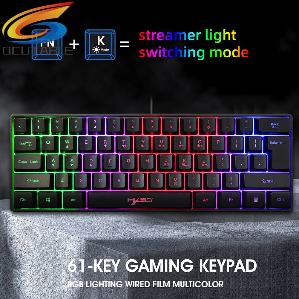 Bàn Phím Dây Đèn Led V700 61 Phím RGB Dành Cho Game Thủ