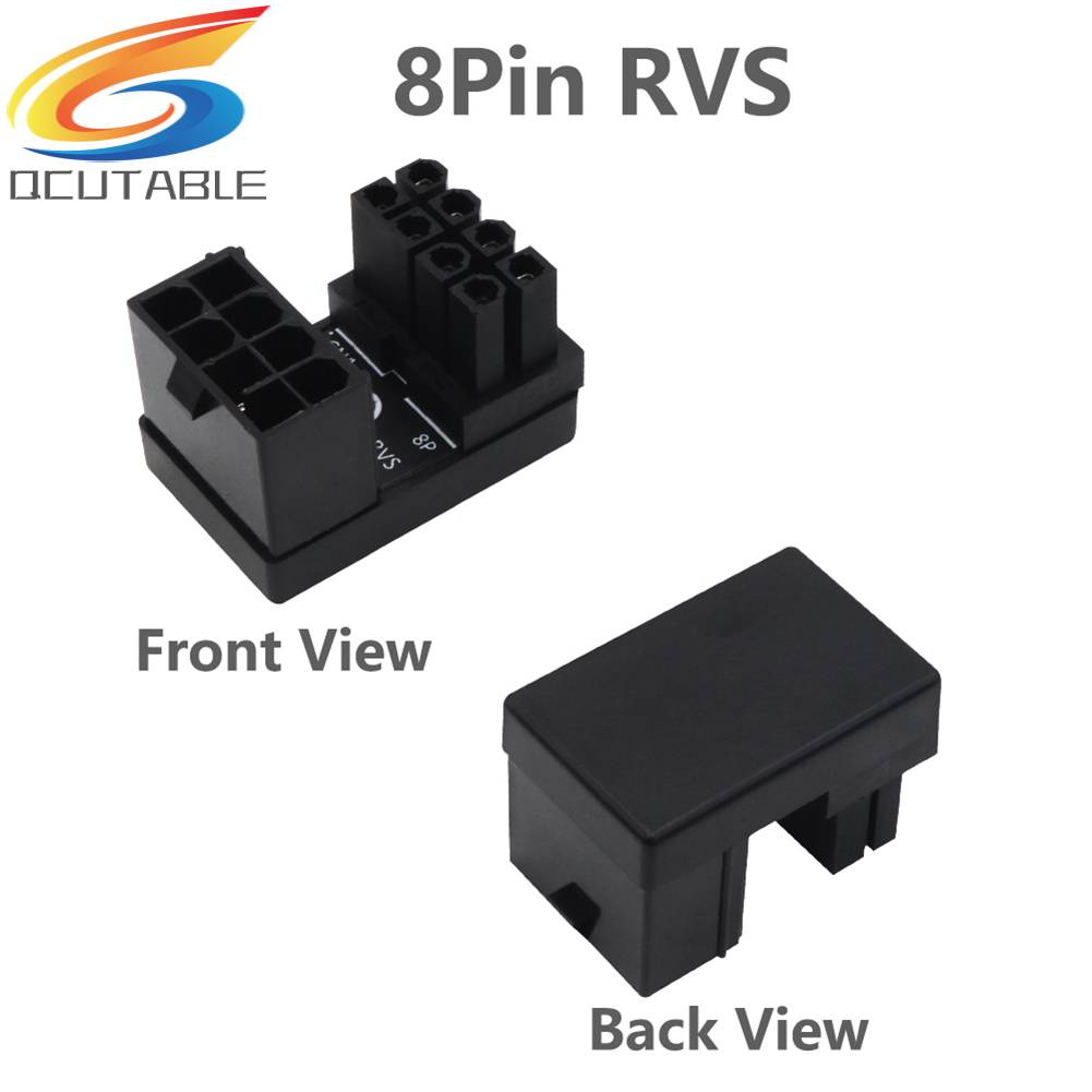 Đầu Chuyển Đổi ATX 8-Pin Female Sang 8pin Male 180 Độ Cho Thẻ Đồ Họa PC