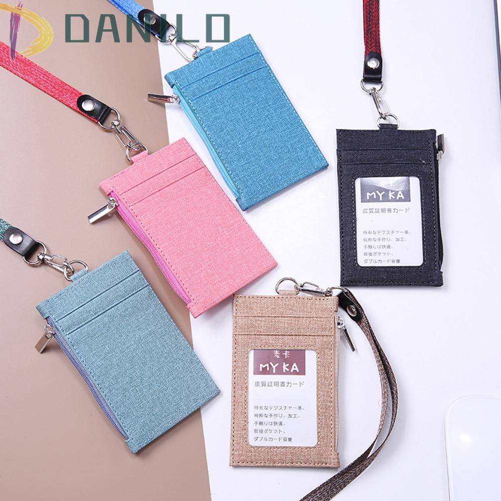 DANILO Ví Đựng Thẻ Kèm Dây Đeo Cổ Mỏng Thời Trang Cho Nam Và Nữ Giá Đỡ