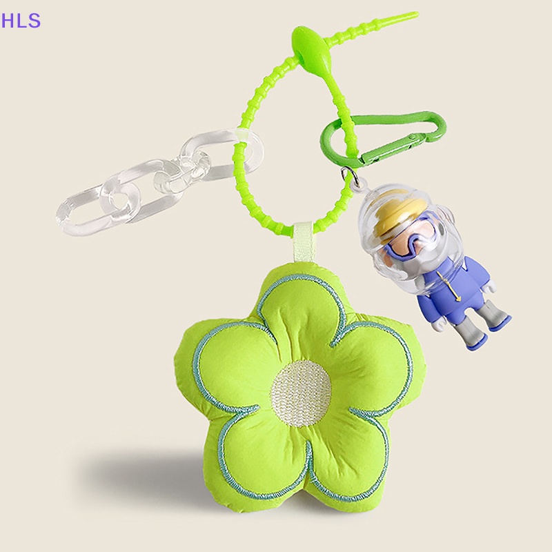 Móc Khóa Hình Bông Hoa Nhỏ Bằng Vải Lông Dễ Thương