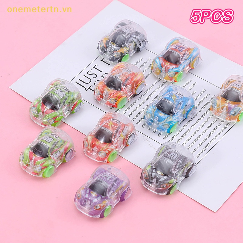 Set 5 Mô Hình Xe Hơi Hai Lớp Trong Suốt Mini Dễ Thương Dùng Làm Quà Tặng Cho Bé