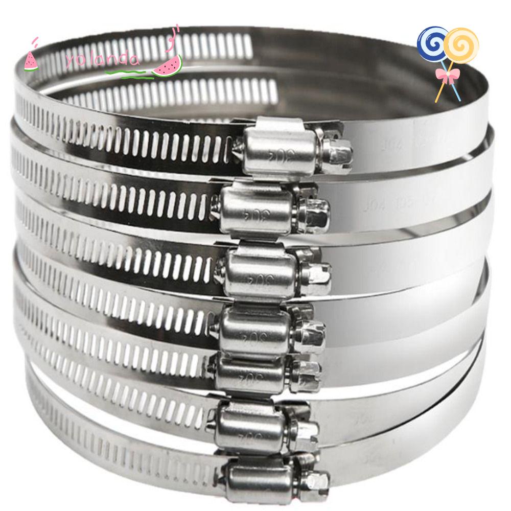 YOLA Bộ 6 Kẹp Ống Dẫn Khí Thải Bằng Inox 304 Kích Thước 3 inch (59-82mm) Có Thể Điều Chỉnh