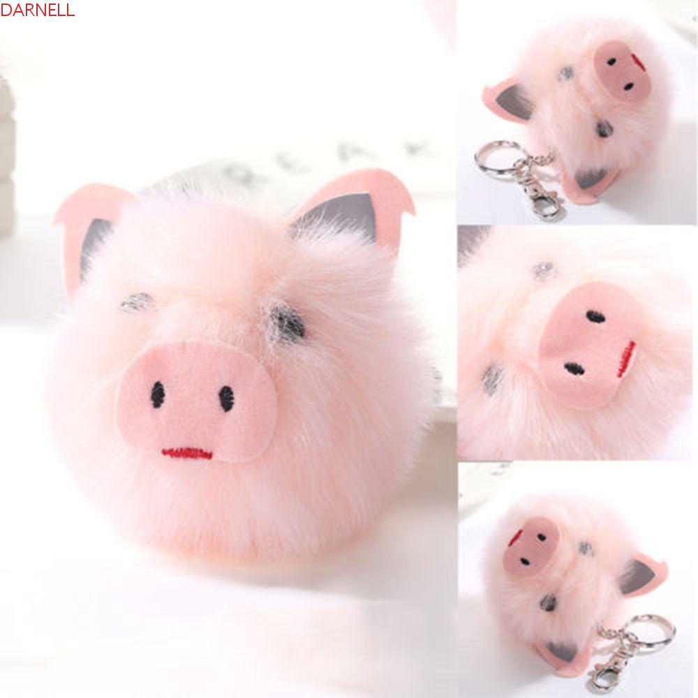 DARNELL Móc Khóa Banh Lông Thỏ Xinh Xắn Đáng Yêu