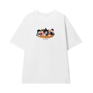 HOT Áo Thun Form Rộng Shounen Anime _ Luffy, Naruto, Goku, Tanjiro - Áo Phông Unisex Nam Nữ
