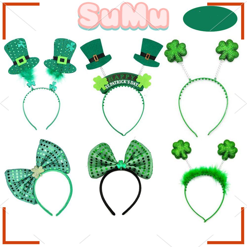 SUMU Băng Đô Cài Tóc Màu Xanh Lá Cây Ngày Lễ SUMU St Patricks