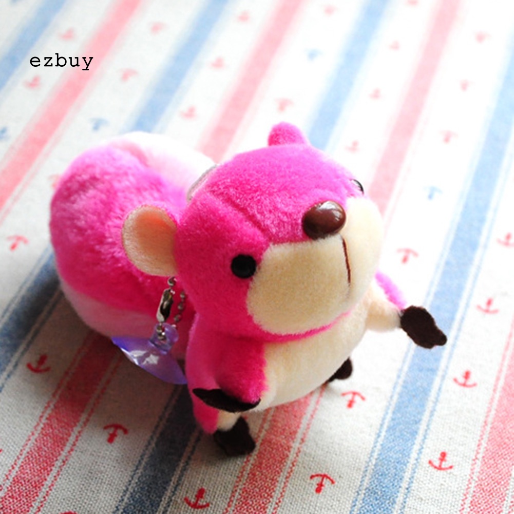 Móc Khóa Hình Sóc Nhồi Bông Đáng Yêu Trang Trí Túi Xách / Điện Thoại