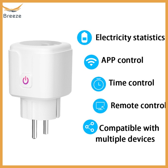 Ổ Cắm Điện Thông Minh 16a Ac 100-240v Điều Khiển Bằng Giọng Nói Tiện Dụng