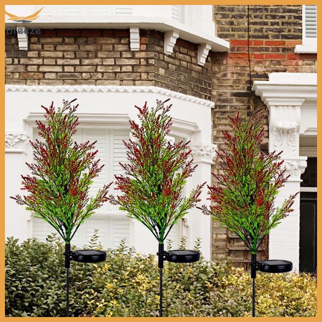 Set 2 Đèn Led Trang Trí Sân Vườn Hình Quả Thông Nhiều Màu Sắc Sử Dụng Năng Lượng Mặt Trời