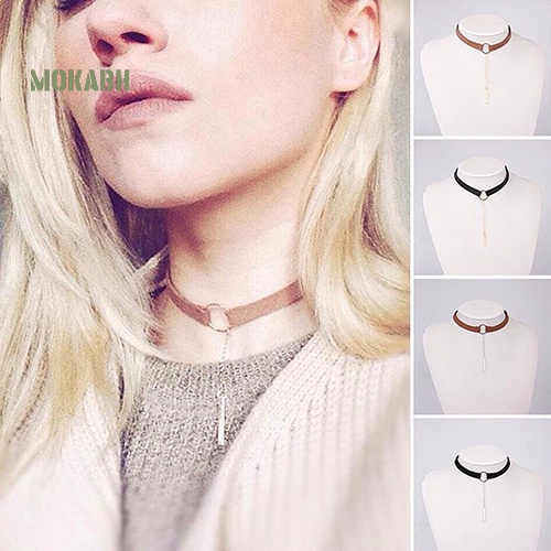 Vòng Cổ Choker Bằng Nhung Mặt Tròn Thời Trang Cho Nữ
