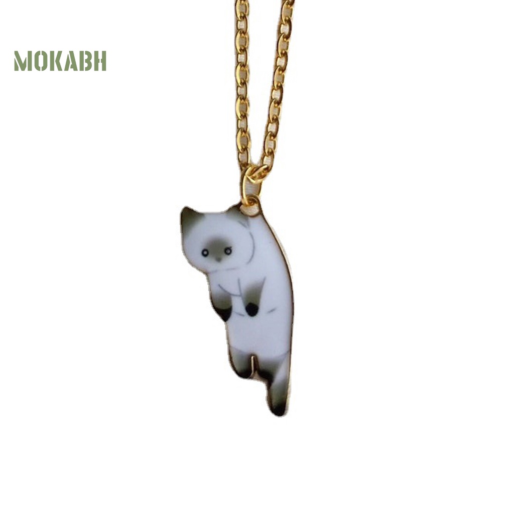 Vòng cổ Hợp Kim Chống Trầy Xước Họa Tiết Hình Mèo Dễ Thương