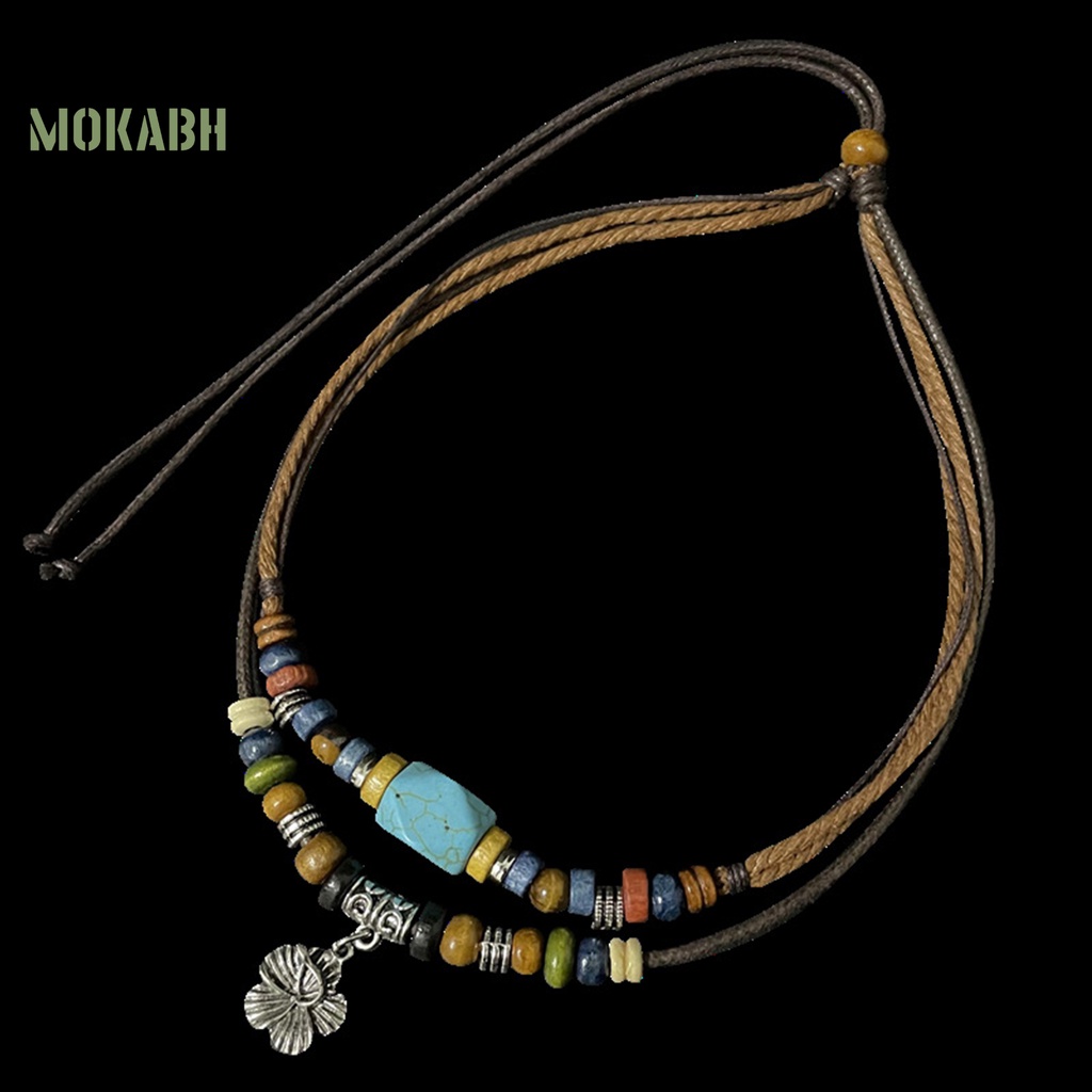 Vòng cổ Nhiều Lớp Họa Tiết Hoa Bằng Kim Loại Thời Trang Cho Nam