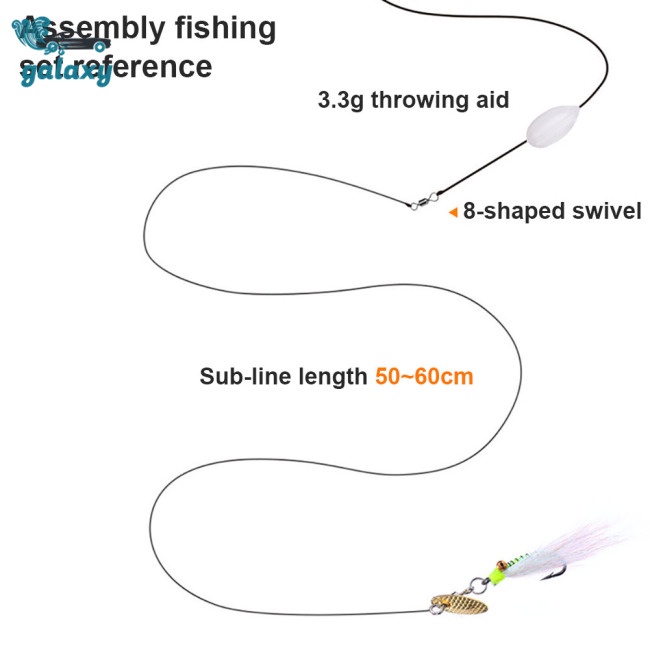 Galaxy Bộ 5 Mồi Câu Hình Côn Trùng Bằng Thép Carbon Cao Cấp