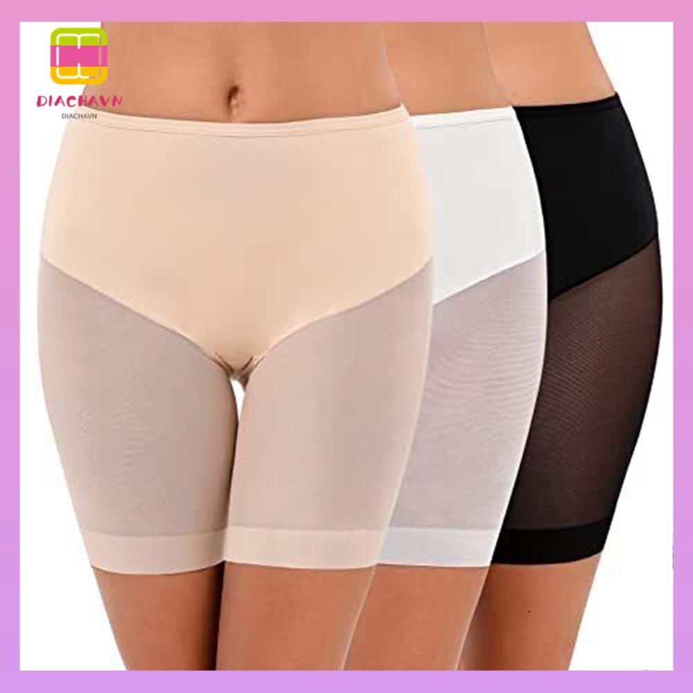 Zodiachavn Quần Short Lưng Cao Co Giãn Phối Lưới Không Đường May Chống Pin M / XXXL Tập Thể Hình
