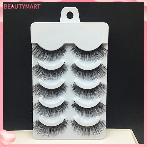Set 5 Cặp Lông Mi Giả Mềm Mại Trang Điểm Cho Nữ
