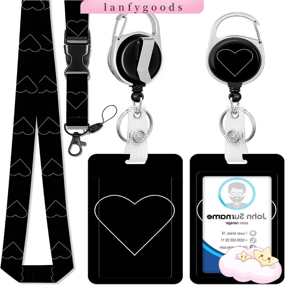 Dây Buộc Thẻ ID / Huy Hiệu Màu Đen Dạng Dọc Tiện Dụng Cho Học Sinh / Nhân Viên / Bác Sĩ