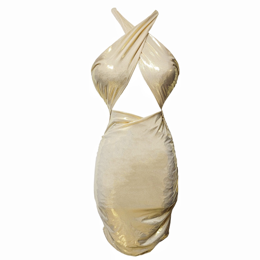 Đầm Ngắn Hai Dây Ôm Dáng Hở Lưng Phong Cách Âu Mỹ Quyến Rũ Cho Nữ