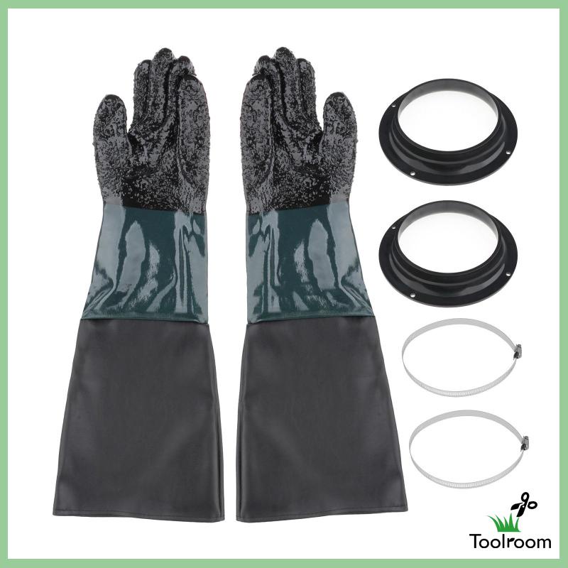 [Toolroom] Cặp Găng Tay Cát Bền 60cm Với Giá Đỡ Cho Tủ