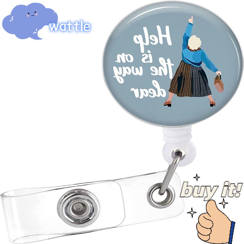 Cuộn Dây Huy Hiệu Dán Trang Trí Văn Phòng / Y Tá Vui Nhộn Có Thể Thu Gọn Mới