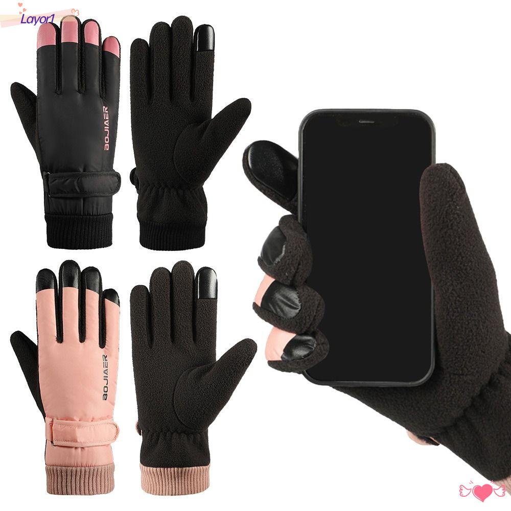 LAYOR1 Găng Tay Giữ Nhiệt Chống Thấm Nước Thời Trang Dành Cho Nữ