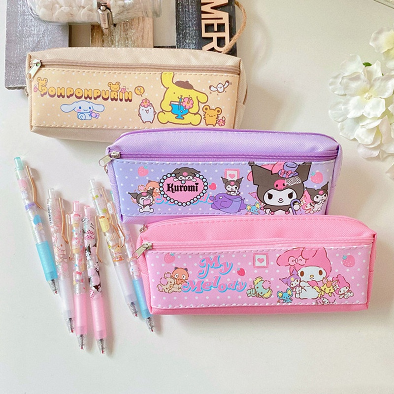 SANRIO Túi Đựng Bút Họa Tiết Hoạt Hình Dễ Thương Cho Bé
