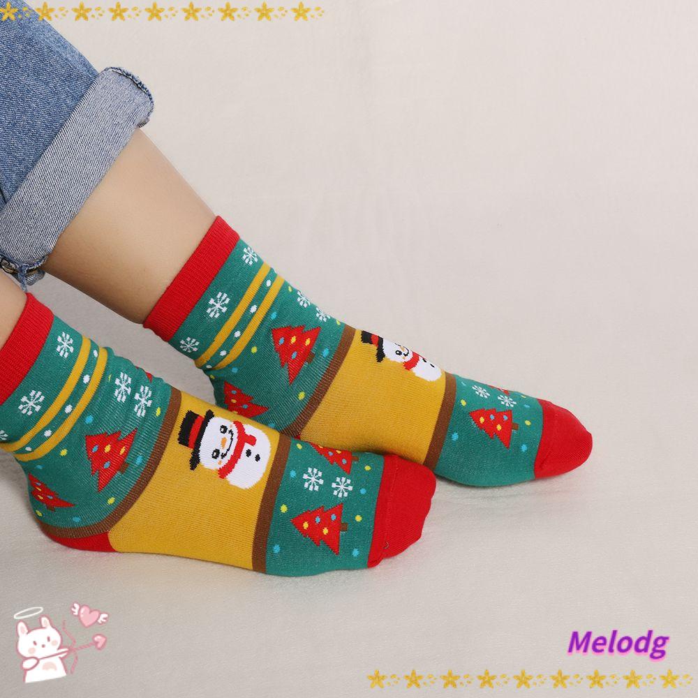 MELODG Tất Giáng Sinh Mềm Mại Nhiều Màu Sắc