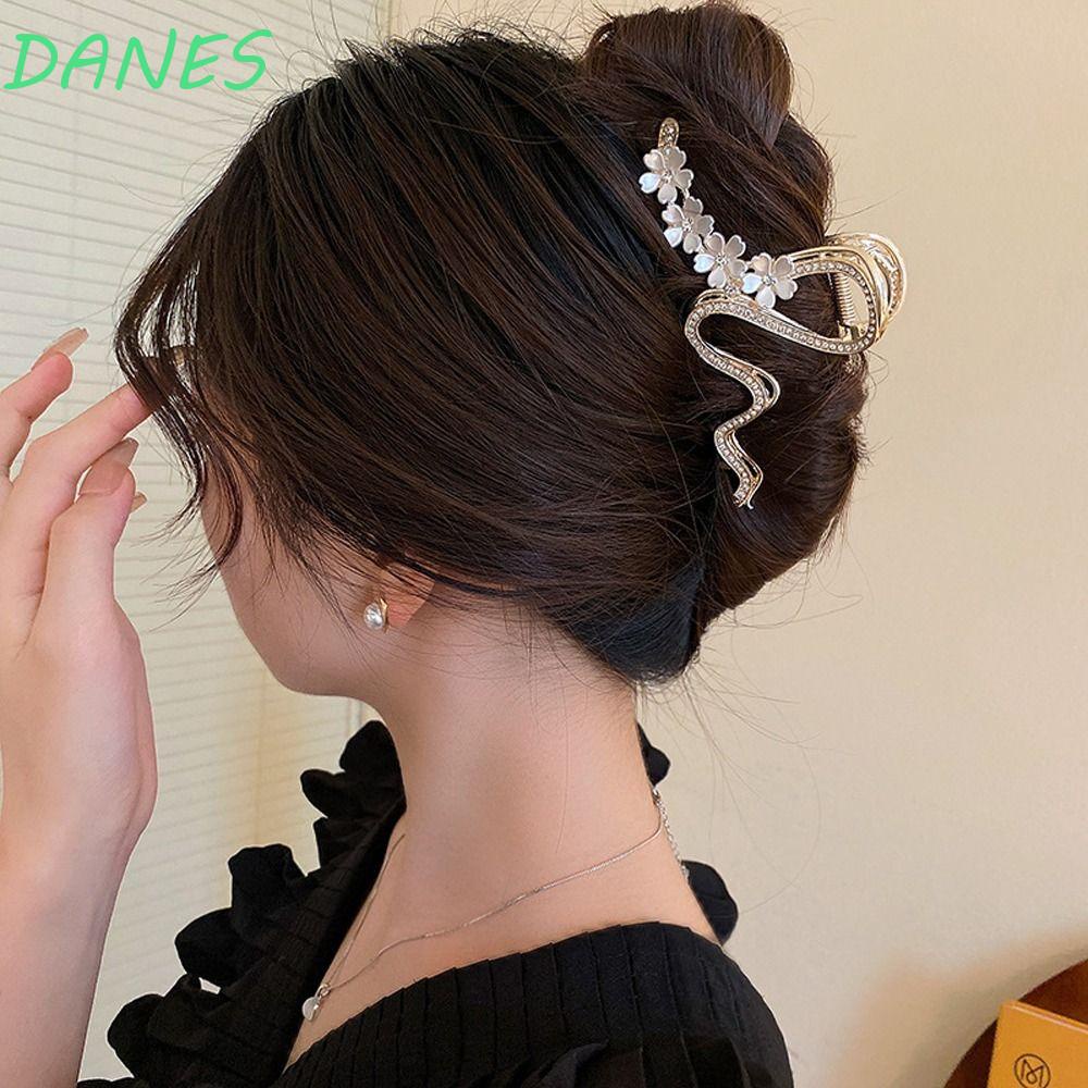 DANES Kẹp Tóc Càng Cua Cỡ Lớn Hình Hoa / Cá Mập Thời Trang Vintage Hàn Quốc Ngọt Ngào