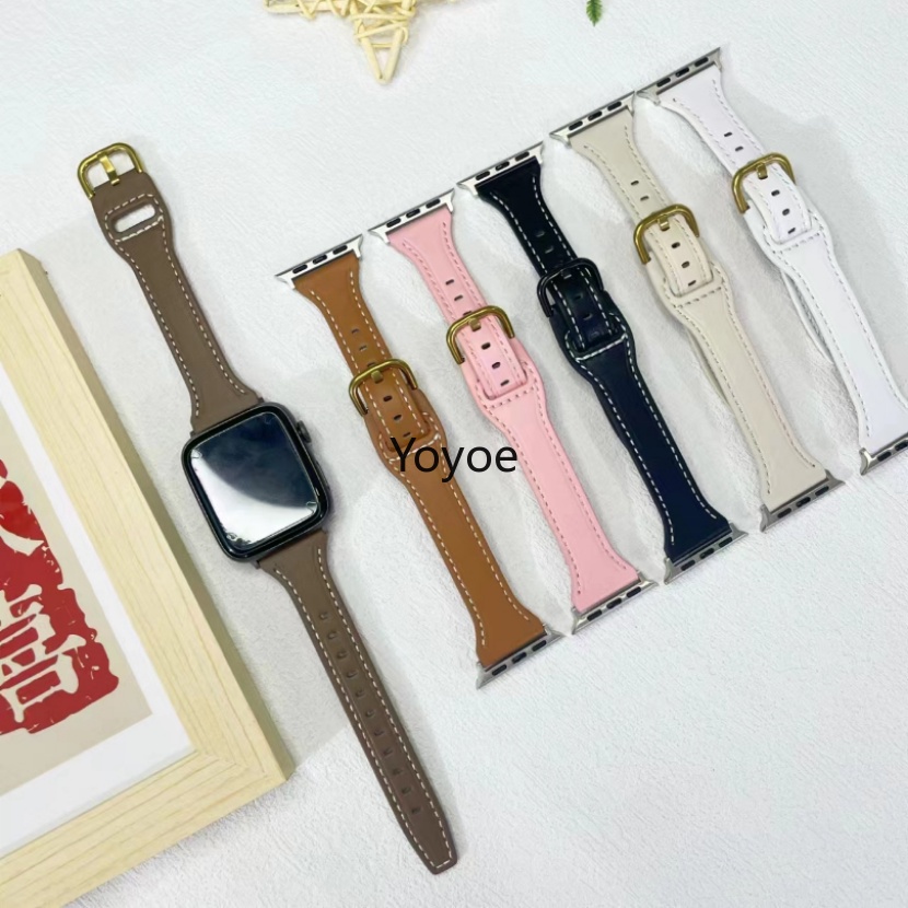 Dây Đeo Thay Thế Bằng Da Mới Cho iWatch Series Ultra 3 4 5 SE 6 7 8 49mm 44mm 40mm 41mm 45mm 42mm