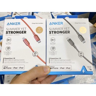 Cáp sạc Anker PowerLine + III 10ft USB-C cho IPhone/Ipad (A8842)